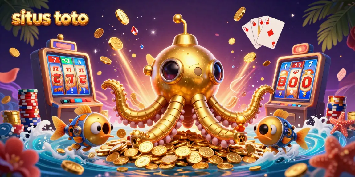 Engage with situs toto: Spin the slots against a backdrop of golden coins and enchanting sea creatures.