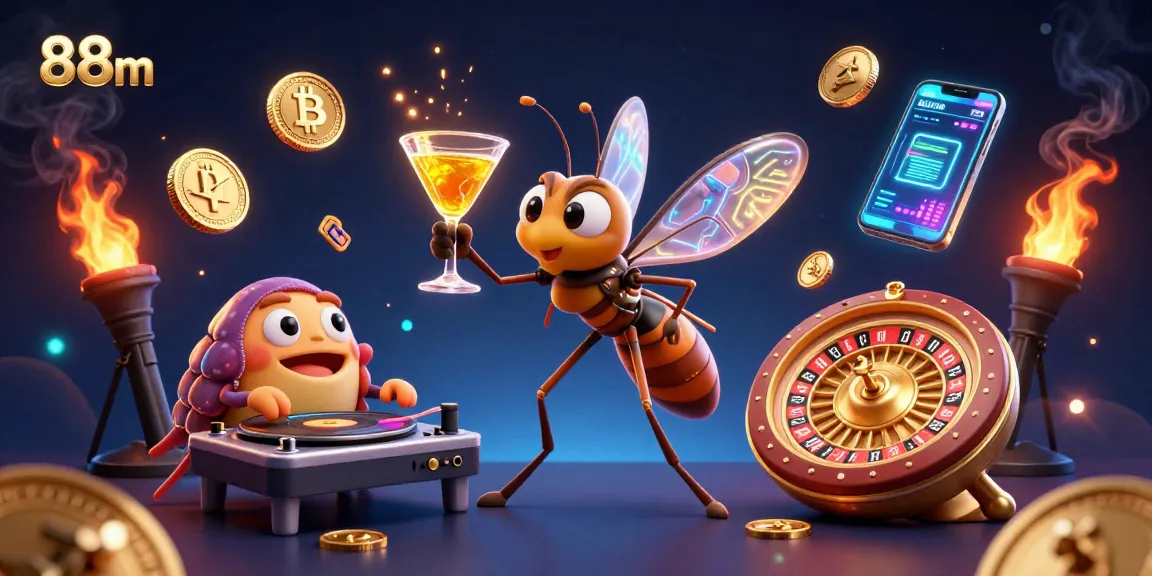 Experience thrilling gaming with 88m's animated characters showcasing casino excitement.