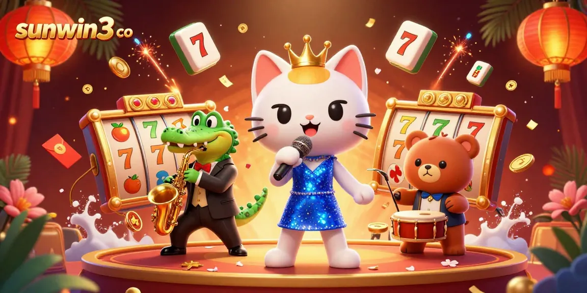 Experience thrilling gaming at sunwin3 co with vibrant casino characters and dynamic game elements.