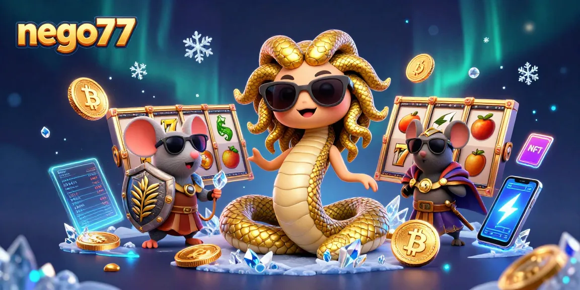 Spin to win with nego77 in this vibrant and dynamic slot gaming scene filled with jackpots!