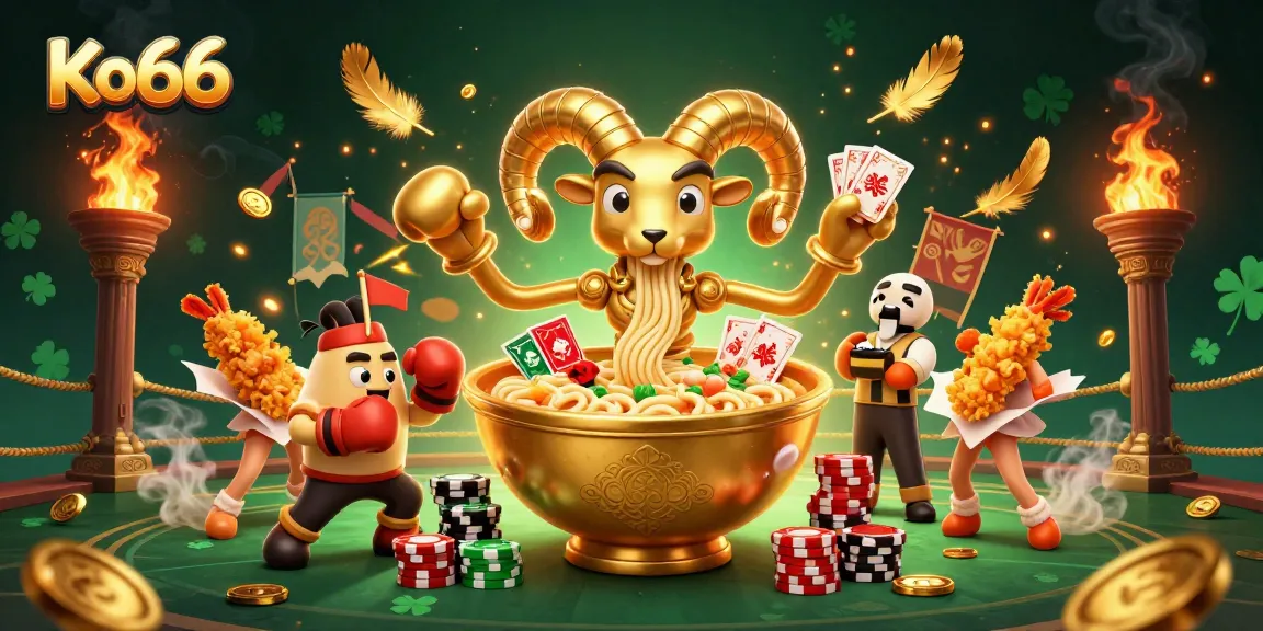 Experience exciting gameplay at Ko66 with vibrant bets and captivating characters in a 3D casino scene.
