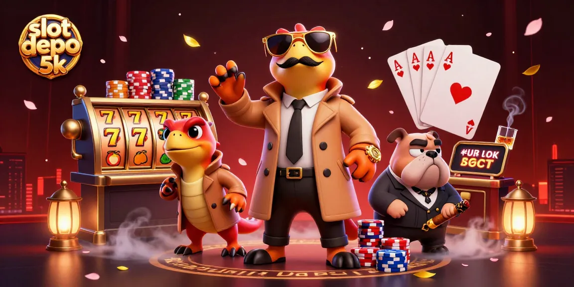 Experience thrilling slot depo 5k excitement with an engaging casino scene packed with action.