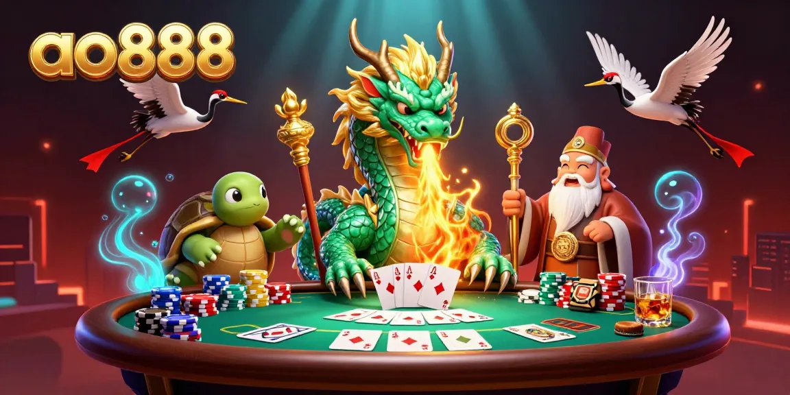 Join the action and excitement of ao888 with a fierce dragon, wise turtle, and lucky cranes.