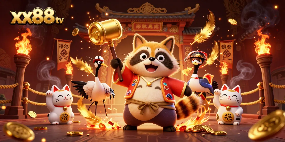 Experience the charm of xx88 tv with our vibrant casino illustration featuring colorful characters and dynamic elements.
