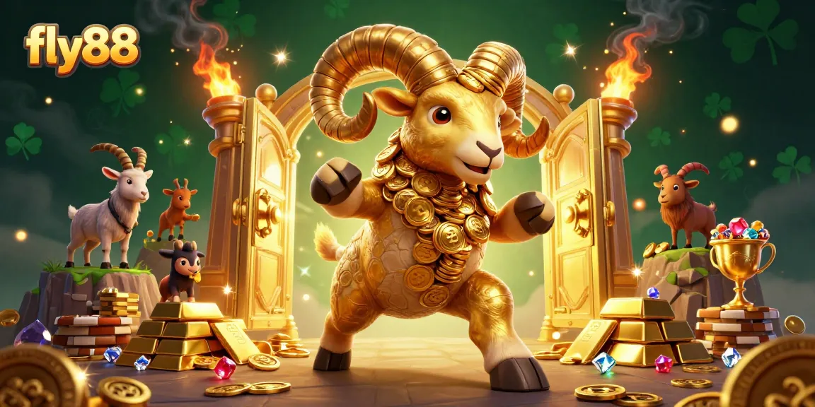 Engage in exciting gaming action with fly88's golden treasures and vibrant casino atmosphere.