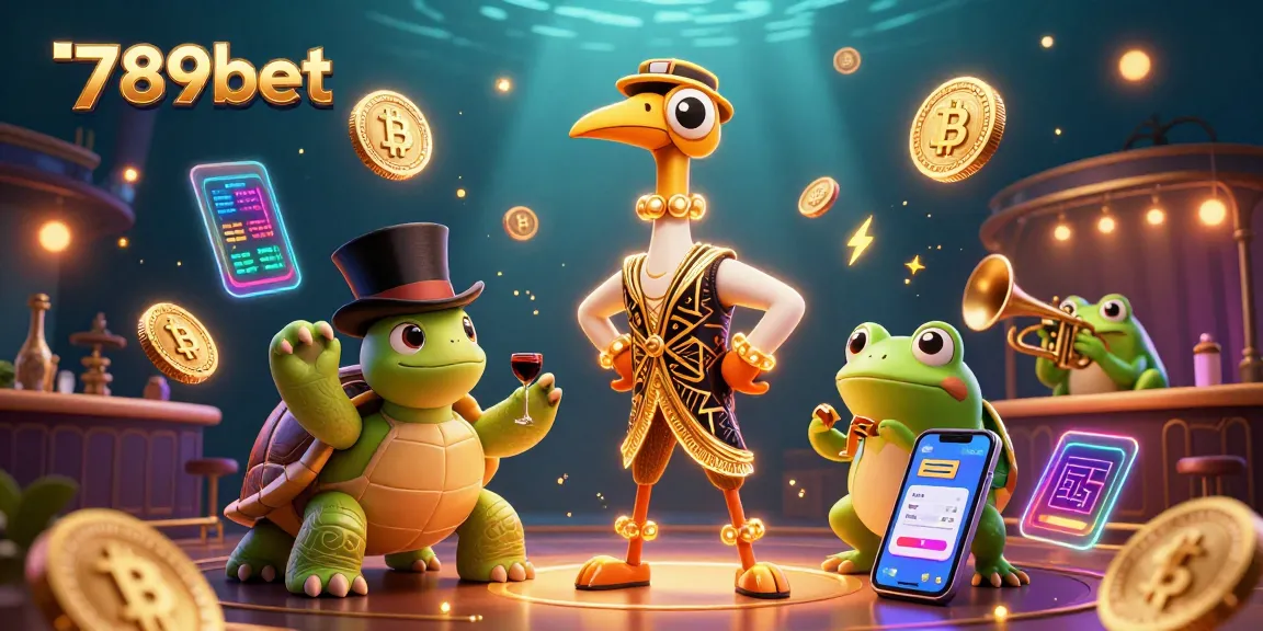 Win big with 789bet at a vibrant casino scene featuring crypto elements and 1920s characters.