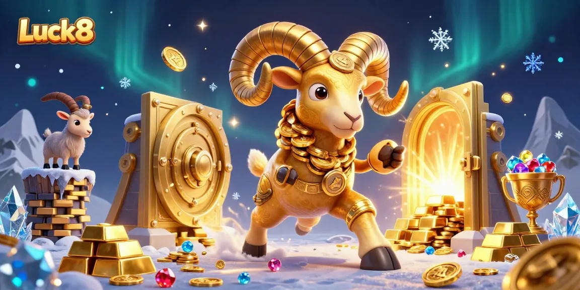 Experience thrilling wins at Luck8 with the golden ram charging towards fortune and treasure.